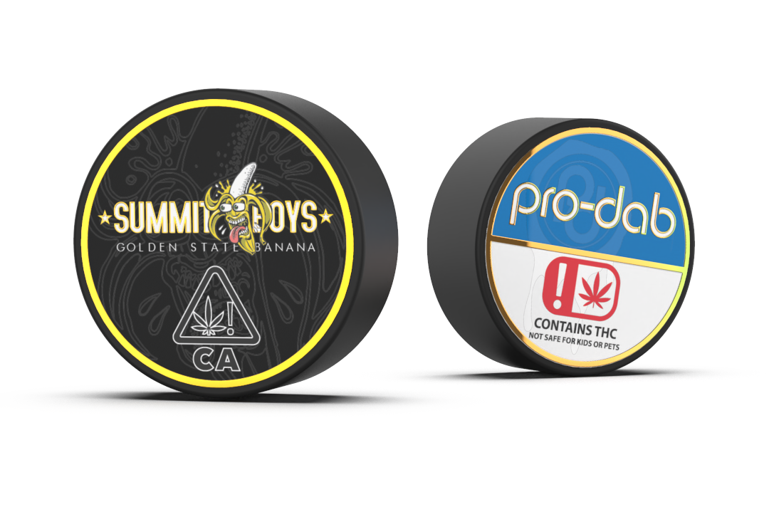 Custom concentrate jar labels and tamper-evident seals