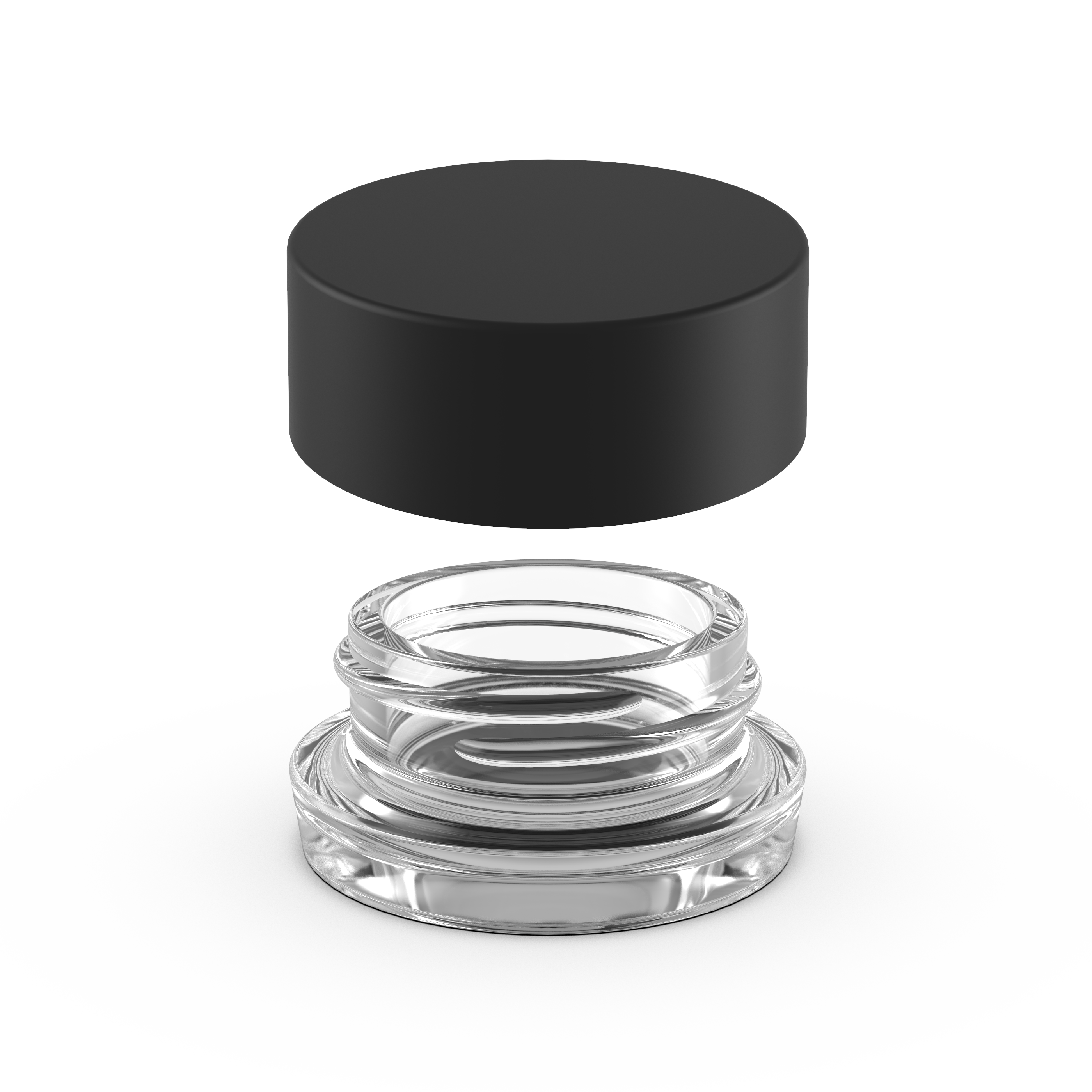 Goodlook® Classic 8ml glass concentrate jar with 38-400 child-resistant lid removed to show standard concentrate packaging format