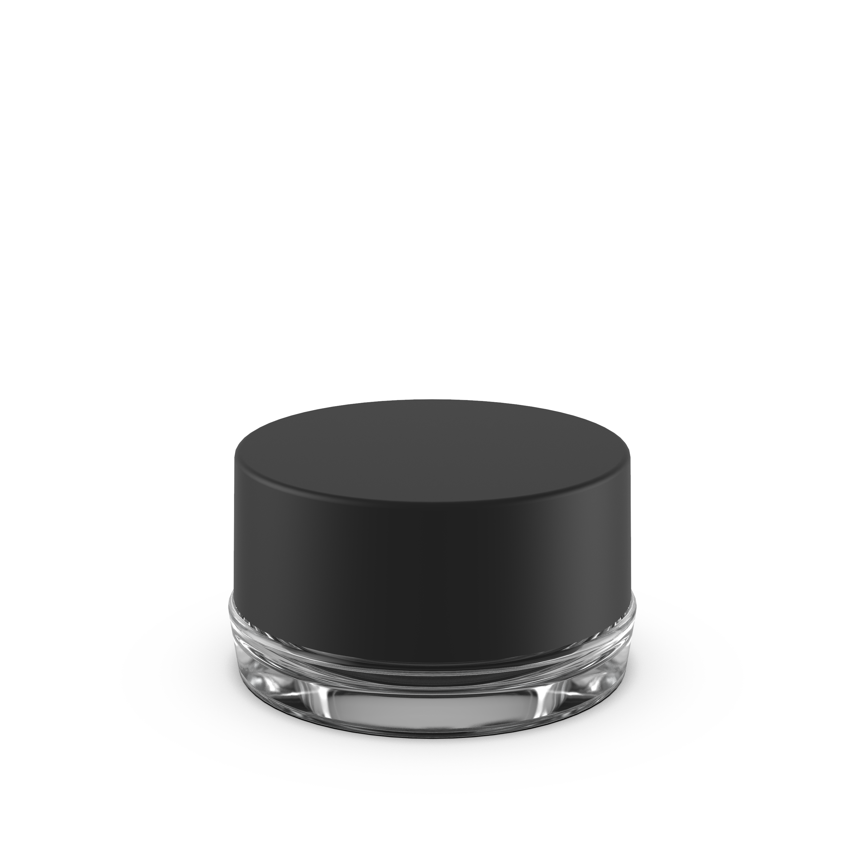 Goodlook® Classic 8ml glass concentrate jar with 38-400 child-resistant black lid, production-ready and sold by the case